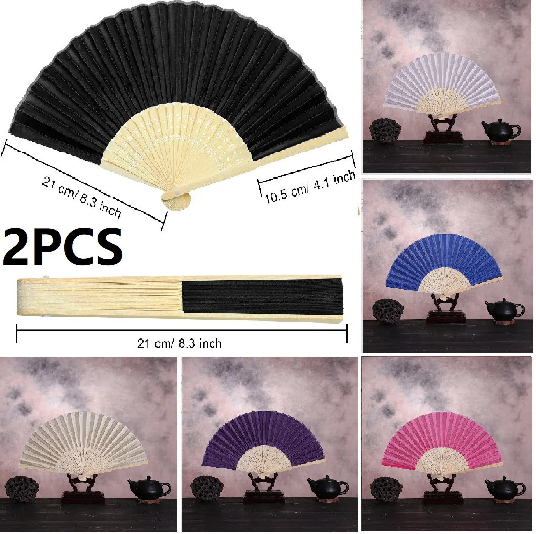 New 2Pcs Vintage Style Silk Folding Fan Hand Fan Wood Home Decoration Personalized Luxurious Wedding Dance Hand Fan
New 2Pcs Vintage Style Silk Folding Fan Hand Fan Wood Home Decoration Personalized Luxurious Wedding Dance Hand Fan