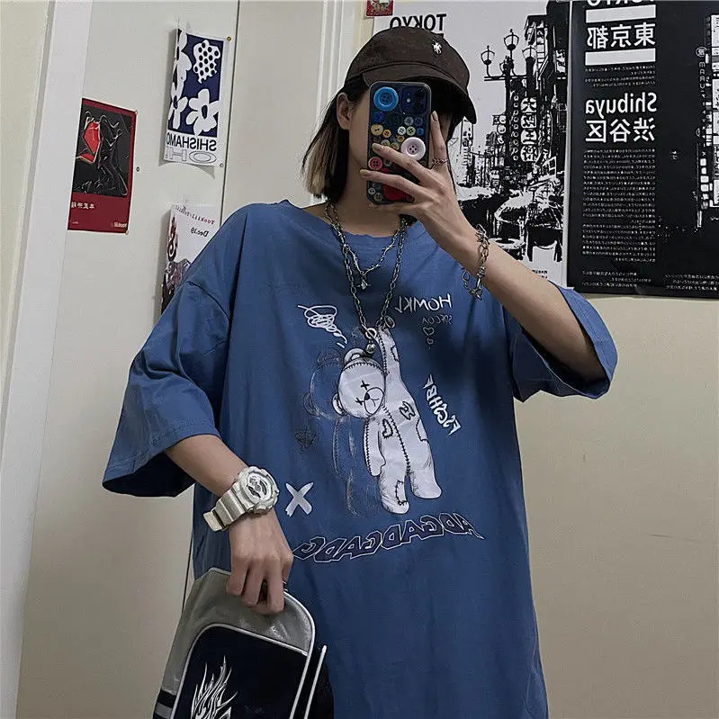 Cartoon T-Shirt Streetwear Women Tshirt Clothing Graphic Hip Hop Clothes Top 2021 Korean Summer New O-Neck Tshirt
Cartoon T-Shirt Streetwear Women Tshirt Clothing Graphic Hip Hop Clothes Top 2021 Korean Summer New O-Neck Tshirt