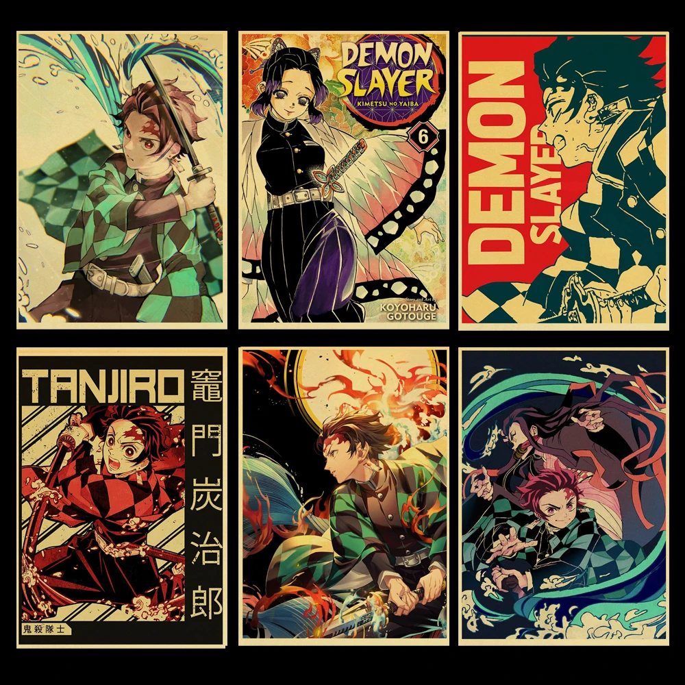 Demon Slayer Retro Poster Kimetsu No Yaiba Tanjirou Nezuko Anime Painting Wall Poster For Living Room Home Decoration
Demon Slayer Retro Poster Kimetsu No Yaiba Tanjirou Nezuko Anime Painting Wall Poster For Living Room Home Decoration