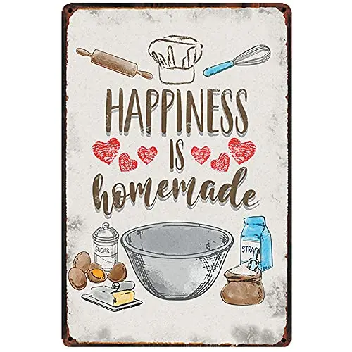 Original Retro Design Happiness is Homemade Tin Metal Signs Wall Art | Thick Tinplate Print Poster Wall Decoration for Kitchen
Original Retro Design Happiness is Homemade Tin Metal Signs Wall Art | Thick Tinplate Print Poster Wall Decoration for Kitchen