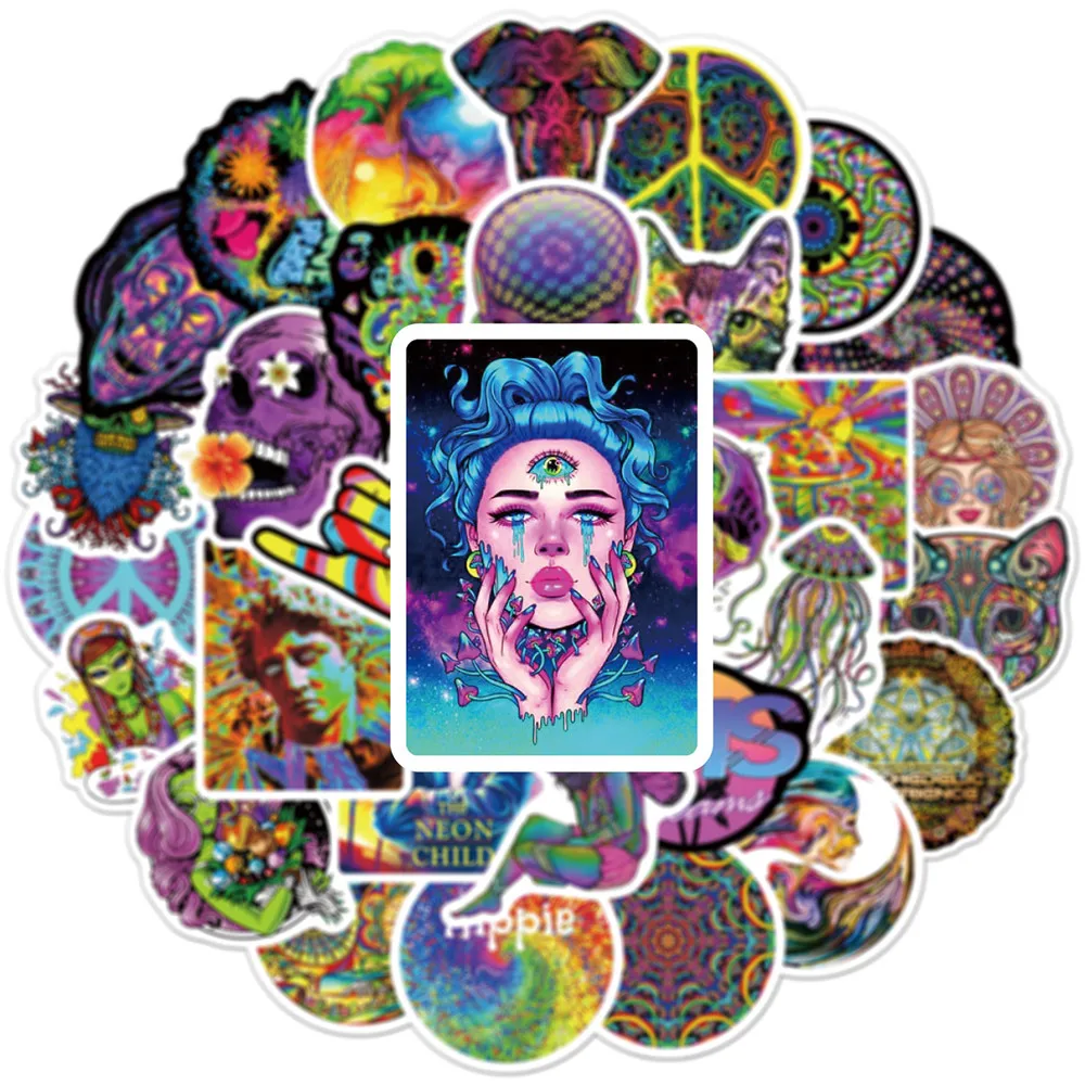 10/30/50pcs New Color Psychedelic Series Graffiti Luggage Compartment Notebook Gradient Water Cup Pvc Classic Toy Cool Decals
10/30/50pcs New Color Psychedelic Series Graffiti Luggage Compartment Notebook Gradient Water Cup Pvc Classic Toy Cool Decals