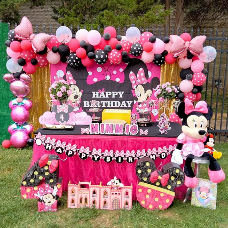 121pcs Minnie Mouse Birthday Party Balloon Decorations Garland Arch Kit with Backdrop Banner for Girls Baby Shower Supplies
121pcs Minnie Mouse Birthday Party Balloon Decorations Garland Arch Kit with Backdrop Banner for Girls Baby Shower Supplies