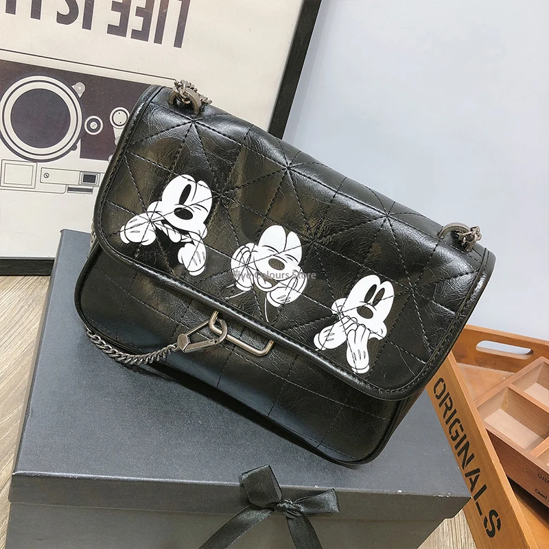 Disney 2021 New Messenger Bag Women's Shoulder Zipper Bag Mickey Cartoon Print Women's Retro Shoulder Bag
Disney 2021 New Messenger Bag Women's Shoulder Zipper Bag Mickey Cartoon Print Women's Retro Shoulder Bag