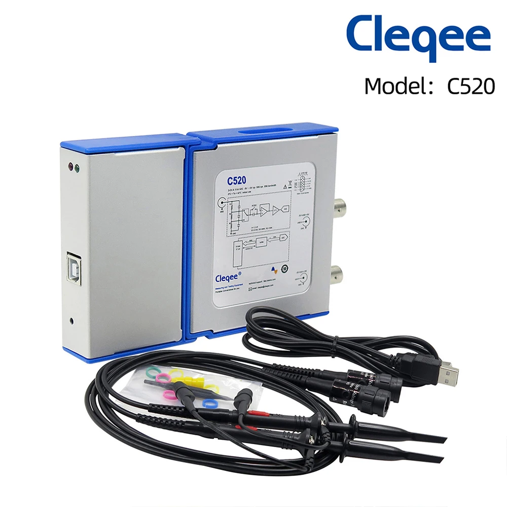 Cleqee Android и PC виртуальный цифровой USB портативный осциллограф может подключить 2