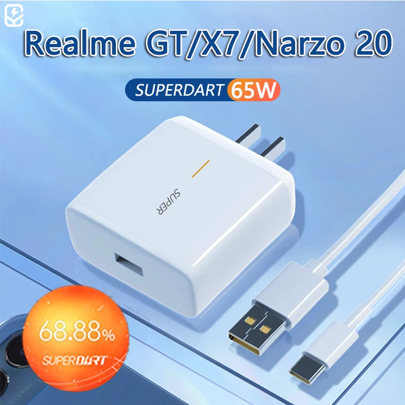 Зарядное устройство Realme GT 65 Вт, устройство для быстрой зарядки Realme neogt realme 7 pro x7 pro Oppo Find X2 ACE, кабель Type-C 6A
Зарядное устройство Realme GT 65 Вт, устройство для быстрой зарядки Realme neogt realme 7 pro x7 pro Oppo Find X2 ACE, кабель Type-C 6A