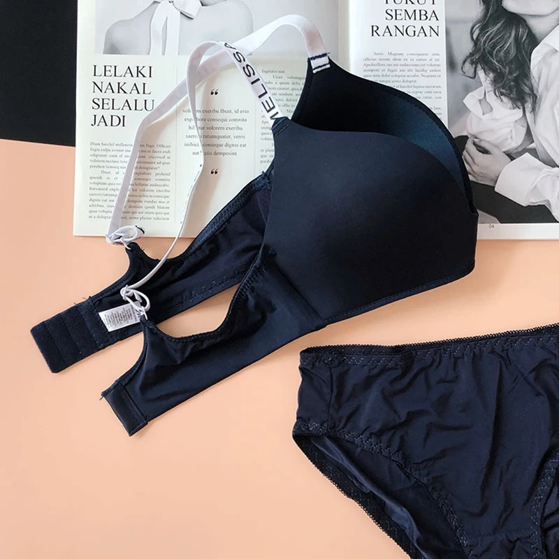 Set Fashion Letter Straps Bra Women Sexy Lingerie Seamless Bra Soft Wireless Bras Comfort Underwear Adjustable Push Up Bralette
Set Fashion Letter Straps Bra Women Sexy Lingerie Seamless Bra Soft Wireless Bras Comfort Underwear Adjustable Push Up Bralette