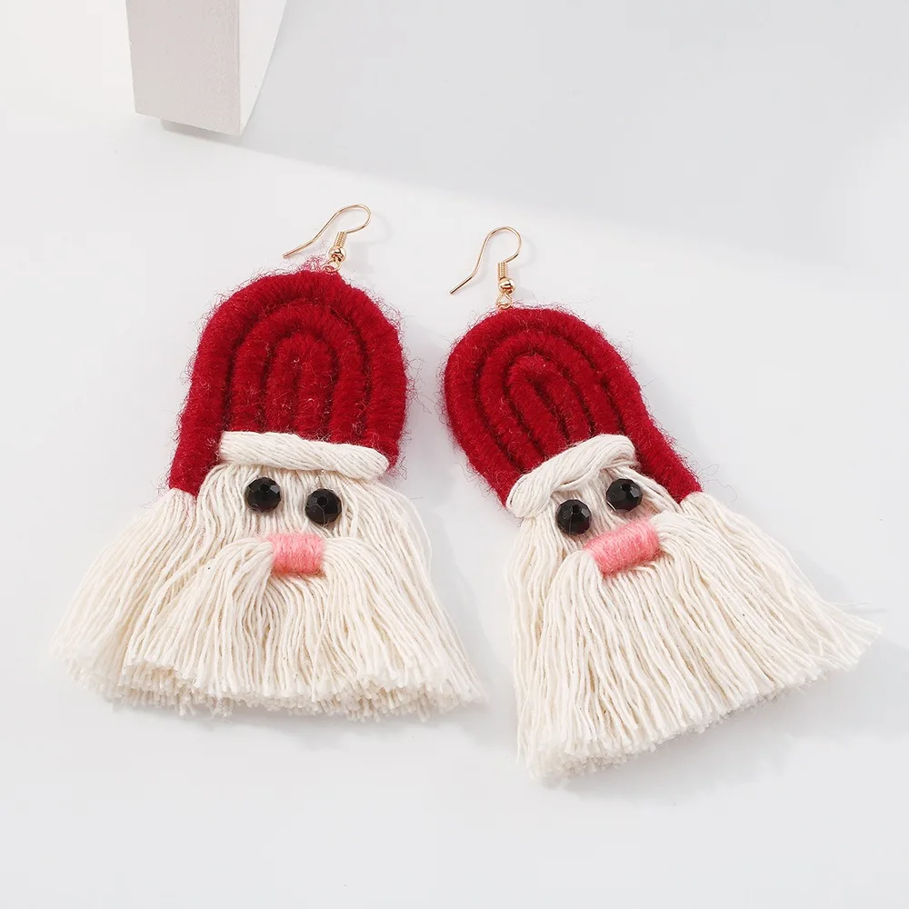New Christmas Charms Santa Claus Tassel Earrings Handmade Cotton Thread Cartoon Drop Earrings for Women Cute Party Jewelry Gifts
New Christmas Charms Santa Claus Tassel Earrings Handmade Cotton Thread Cartoon Drop Earrings for Women Cute Party Jewelry Gifts