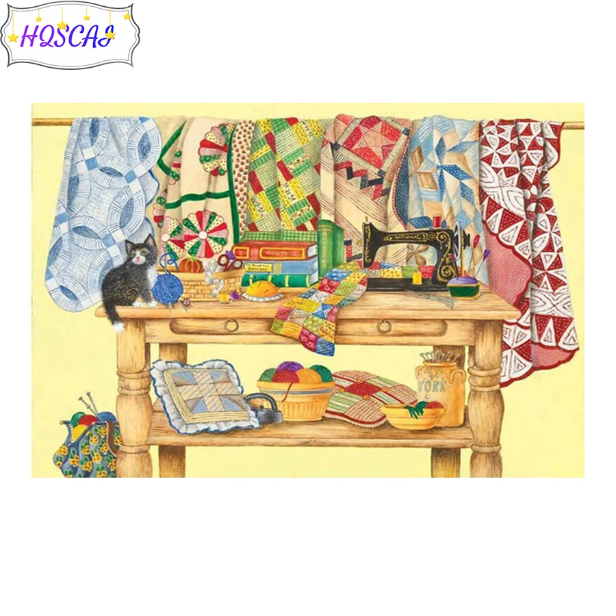 5D DIY Diamond Painting Cat cloth sewing machine Full Drill Square Embroidery Mosaic 3d Art Pictures of Rhinestones Decor Gift
5D DIY Diamond Painting Cat cloth sewing machine Full Drill Square Embroidery Mosaic 3d Art Pictures of Rhinestones Decor Gift
