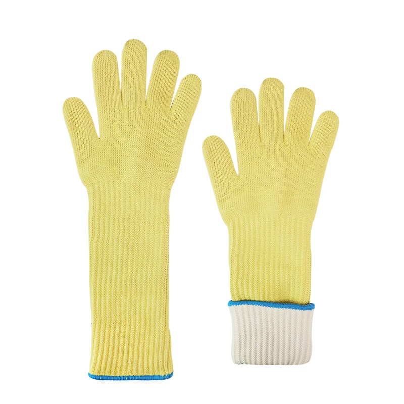 

Aramid Fiber 2 Layers Fire Proof Anti Cut Flame Resistant 500 Degrees Centigrade Safety Work BBQ Oven Glove