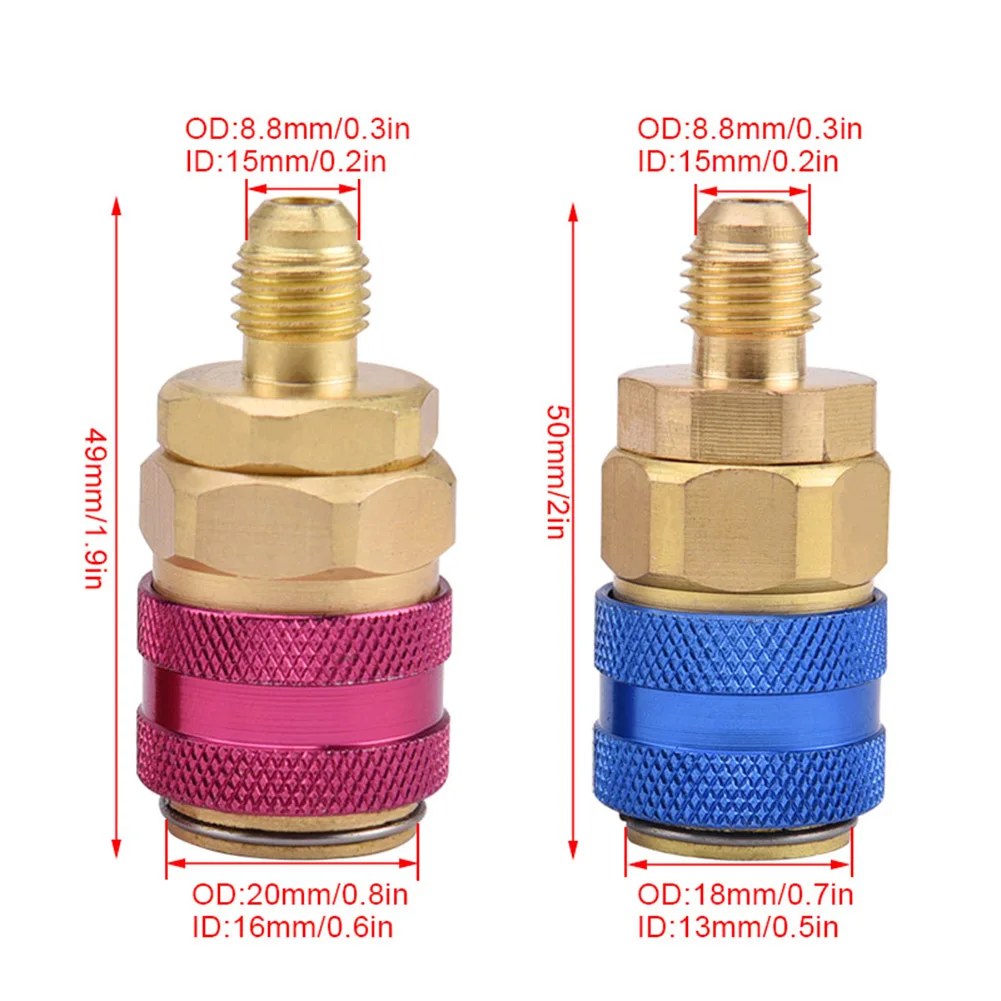 1 Pair R134A H/L Car Air Conditioning Refrigerant Fluoride Converter Quick Coupler Adapters Brass Fittings High Low Manifold Ho
1 Pair R134A H/L Car Air Conditioning Refrigerant Fluoride Converter Quick Coupler Adapters Brass Fittings High Low Manifold Ho