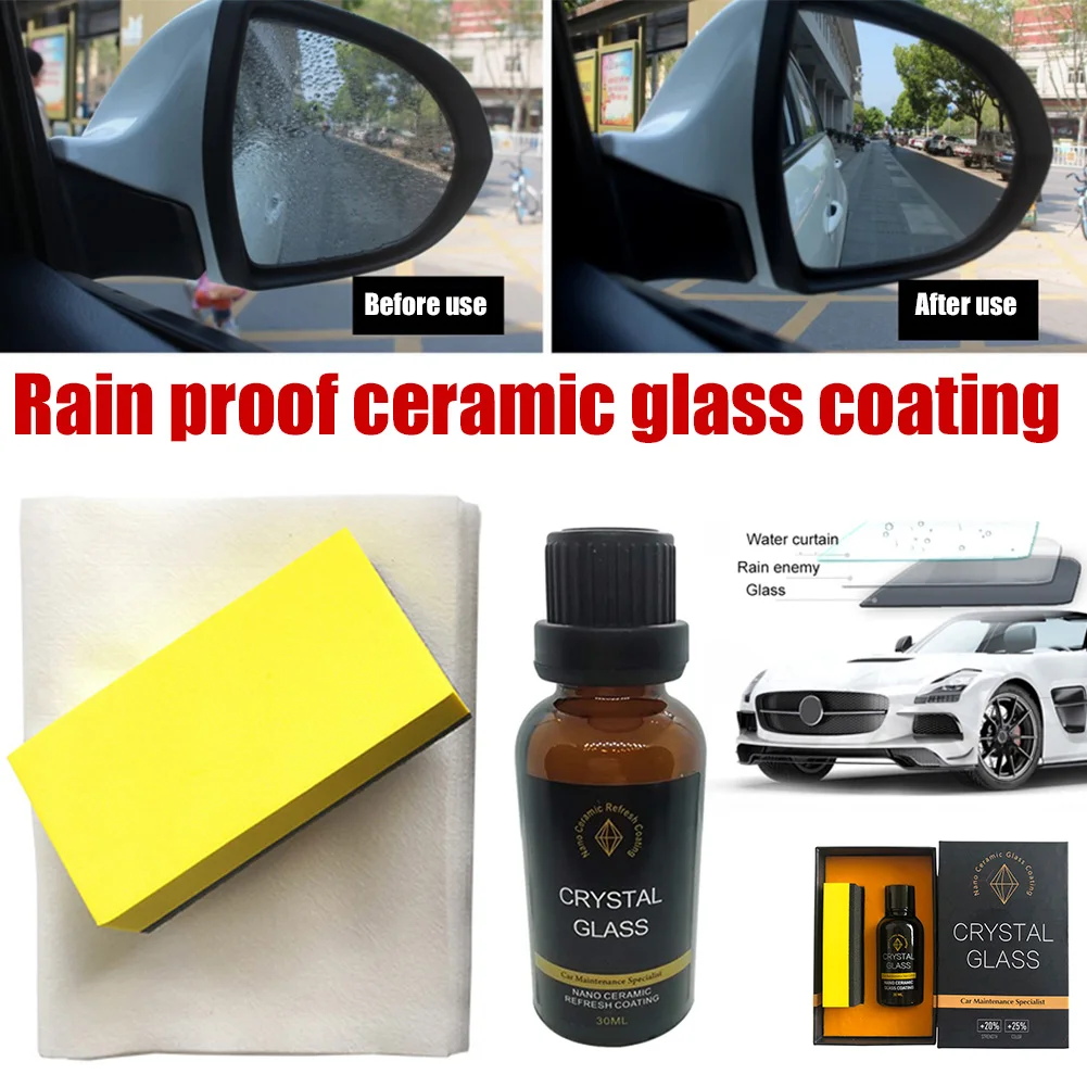 30ML Car Glass Nano-coating Hydrophobic Crystal Coating Liquid Glass Car Window Coating Anti Rain & Water Ceramic Glass Coating
30ML Car Glass Nano-coating Hydrophobic Crystal Coating Liquid Glass Car Window Coating Anti Rain & Water Ceramic Glass Coating