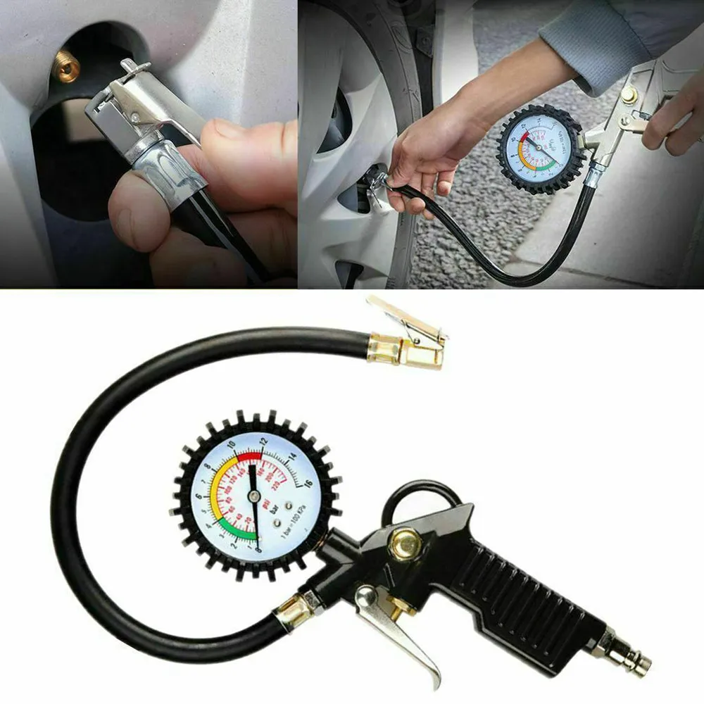0-16bar/0-230psi Tyre Pressure Gauge Accessories Air Line Pump BAR 220 PSI Car Meter
0-16bar/0-230psi Tyre Pressure Gauge Accessories Air Line Pump BAR 220 PSI Car Meter