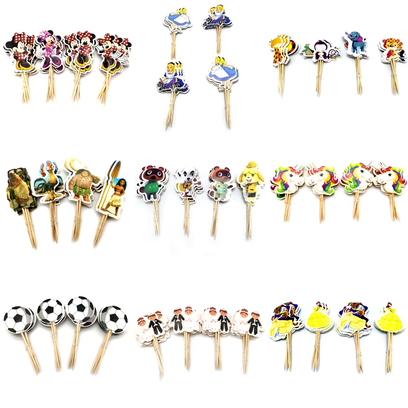 24pcs/lot Birthday Party Minnie/Moana/Star Wars/Beauty and Beast/Alice/Animals/Football/Unicorn Theme Decoration Cupcake Toppers
24pcs/lot Birthday Party Minnie/Moana/Star Wars/Beauty and Beast/Alice/Animals/Football/Unicorn Theme Decoration Cupcake Toppers