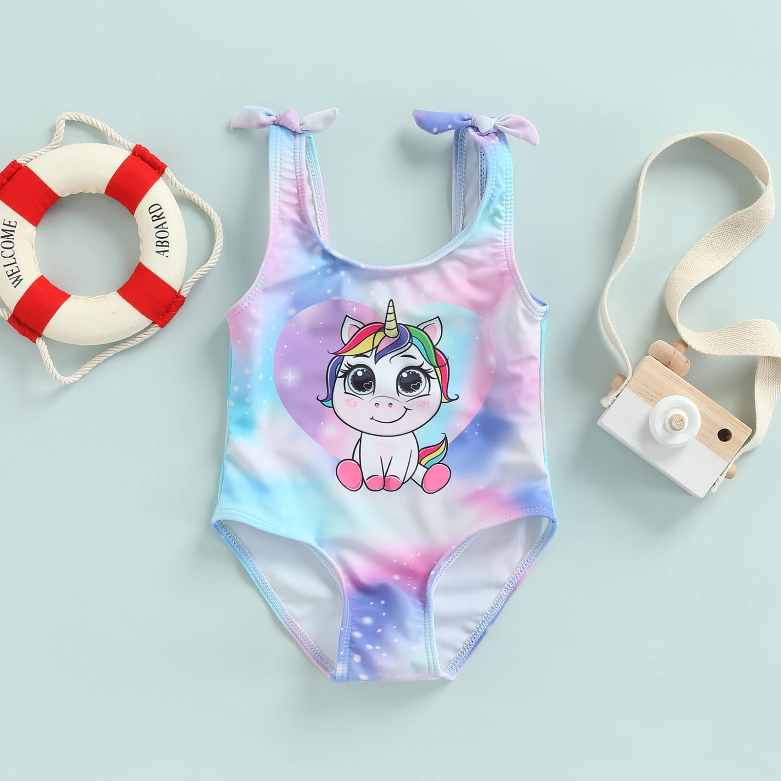 Kids Baby Girls' Sleeveless Swimwear Colorful Unicorn Print Bikini Wide Shoulder Straps Romper Swimsuit
Kids Baby Girls' Sleeveless Swimwear Colorful Unicorn Print Bikini Wide Shoulder Straps Romper Swimsuit