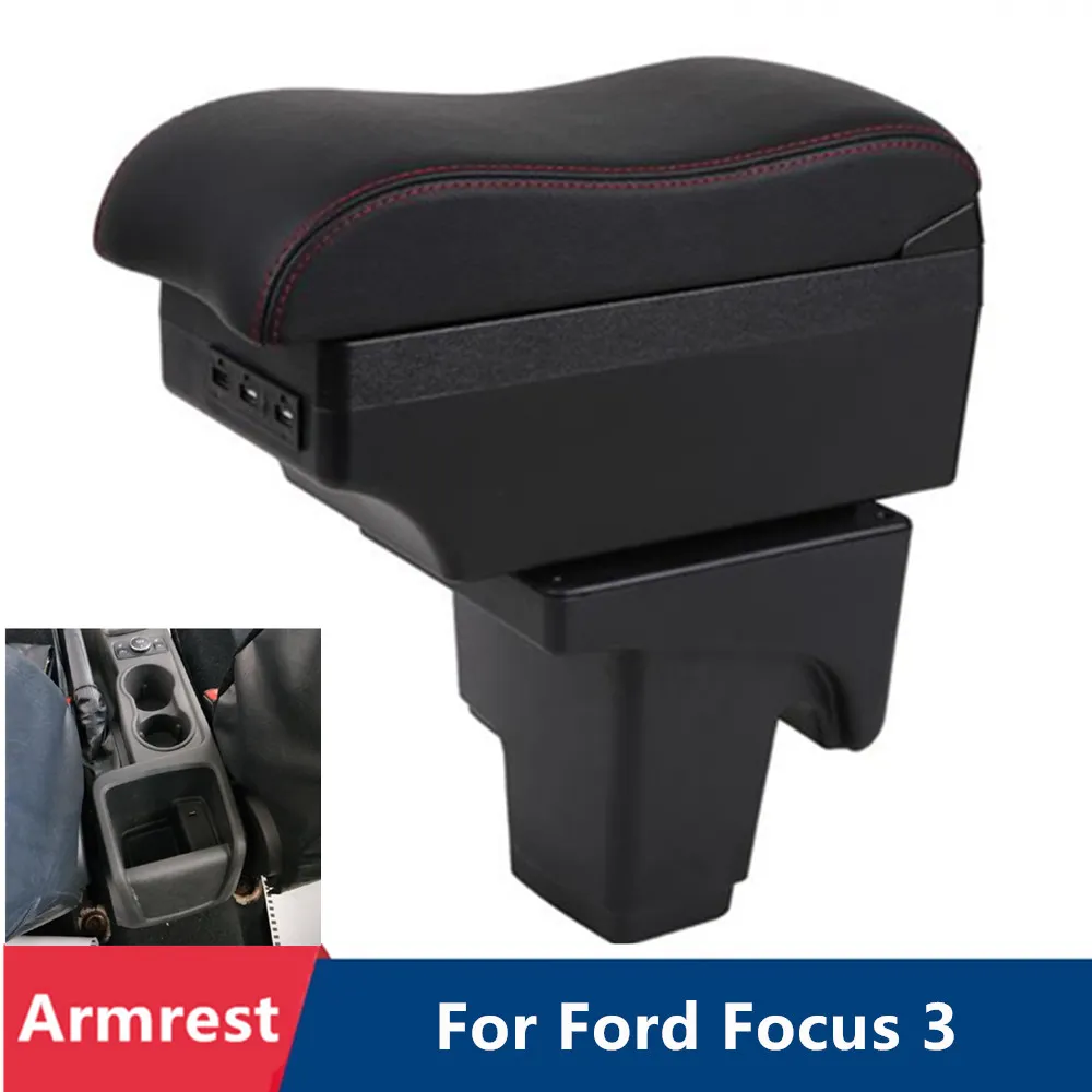 Подлокотник для Ford Focus 3 Mk3 2011 2012 2013 2014 2015 2016 on кожаный подлокотник рук центральная