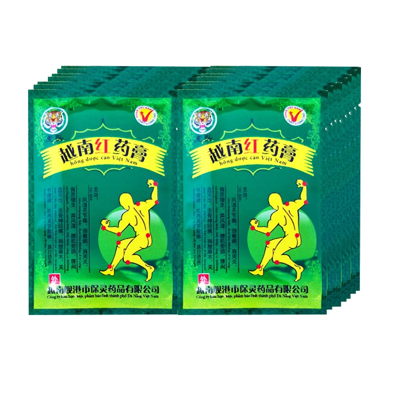 120 шт/15 мешков Вьетнам белый тигр красный пластырь Поясничный облегчение боли в спине/шее мышечная боль облегчение здравоохранения медицинская штукатурка 
120 шт/15 мешков Вьетнам белый тигр красный пластырь Поясничный облегчение боли в спине/шее мышечная боль облегчение здравоохранения медицинская штукатурка