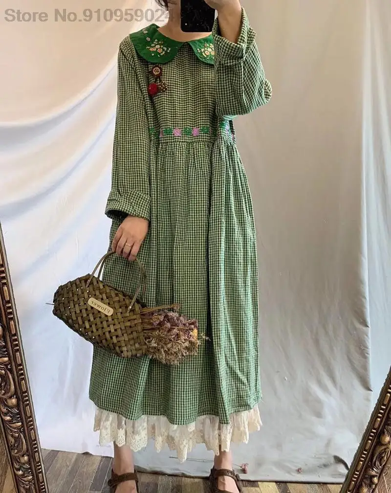 2021 винтажное осенне-зимнее свободное хлопковое платье Mori Girl с длинным рукавом в Корейском стиле
2021 винтажное осенне-зимнее свободное хлопковое платье Mori Girl с длинным рукавом в Корейском стиле