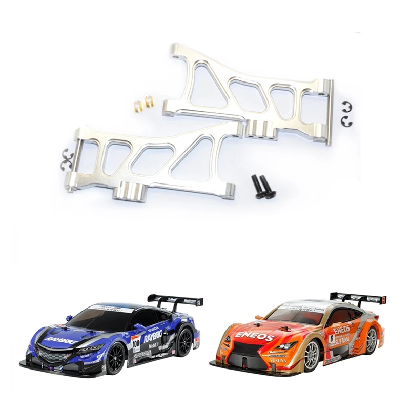 2 Set Aluminum Alloy Rear & Front Lower Swing Arm for Tamiya TT02B TT-02B 1/10 RC Car Parts Accessories,Silver
2 Set Aluminum Alloy Rear & Front Lower Swing Arm for Tamiya TT02B TT-02B 1/10 RC Car Parts Accessories,Silver