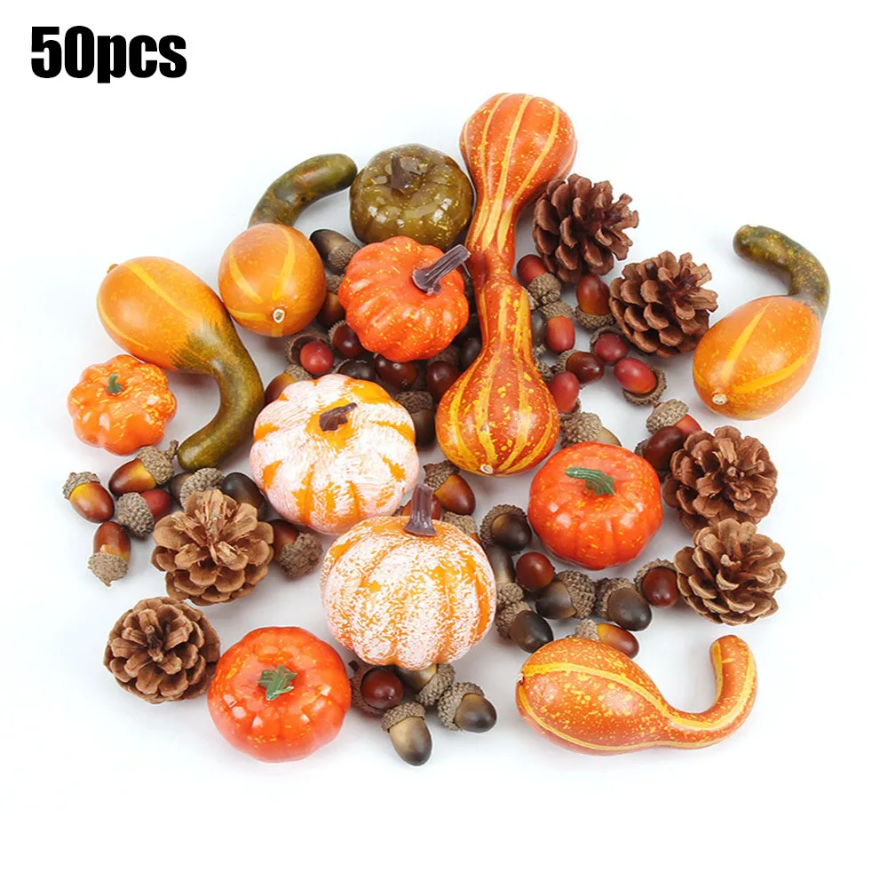 50Pcs Artificial Pumpkin Happy Halloween Decoration Prop Autumn Fall Harvest Wreath For Home Party Wedding Decoration
50Pcs Artificial Pumpkin Happy Halloween Decoration Prop Autumn Fall Harvest Wreath For Home Party Wedding Decoration