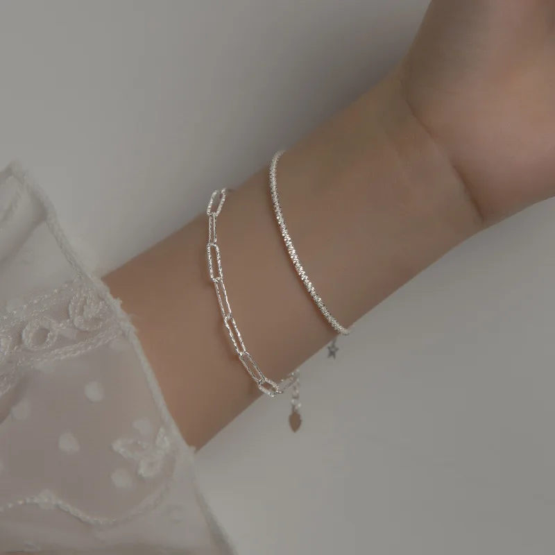 Bracelets For Women Silver 925 Jewellery Geometric Rectangle Chain Golden Fine Gifts Decoration On Hand Minimalist
Bracelets For Women Silver 925 Jewellery Geometric Rectangle Chain Golden Fine Gifts Decoration On Hand Minimalist