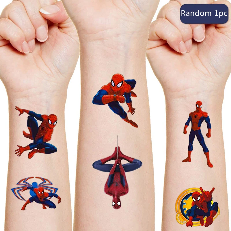 Spiderman Disney original Tattoo stickers random 1PCS action figure super heroes Cartoon boys girls Christmas birthday gifts
Spiderman Disney original Tattoo stickers random 1PCS action figure super heroes Cartoon boys girls Christmas birthday gifts