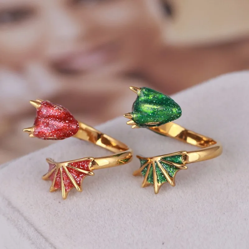 2022 Fashion Colorful Dragon Wing Opening Finger Rings for Men Women Vintage Punk Enamel Rings Fashion Party Charm Jewelry Gift
2022 Fashion Colorful Dragon Wing Opening Finger Rings for Men Women Vintage Punk Enamel Rings Fashion Party Charm Jewelry Gift