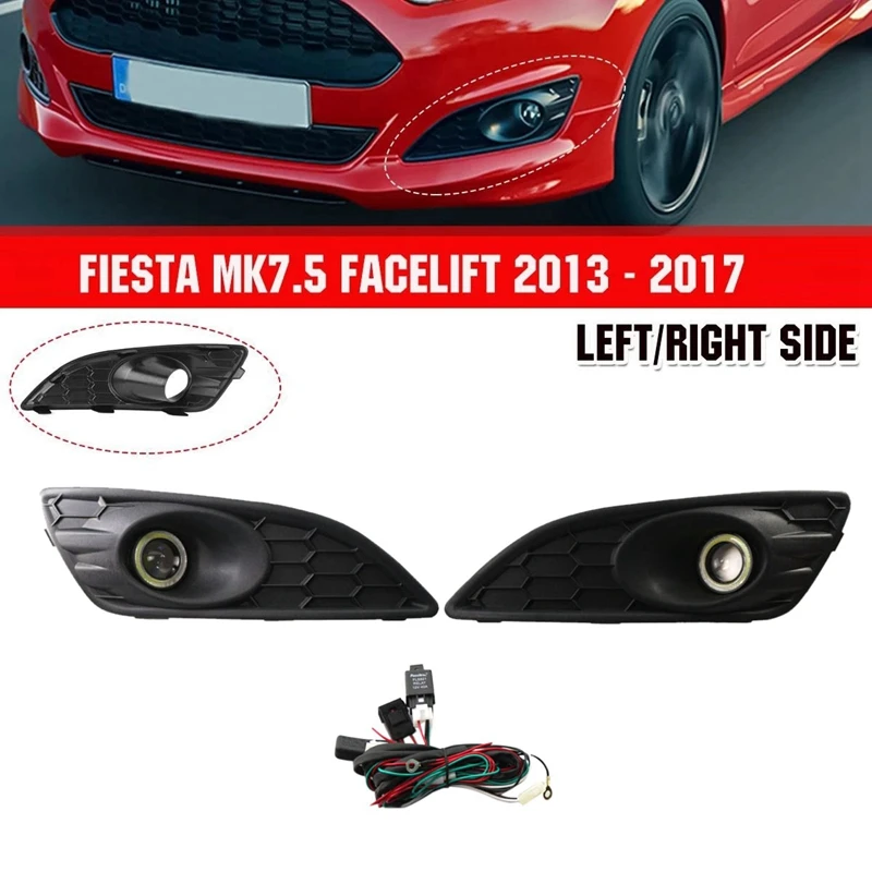 Передний бампер для Ford Fiesta 2013-2017, нижняя сотовая противотуманная фара, противотуманные фары в сборе, сменный комплект проводки, пара
Передний бампер для Ford Fiesta 2013-2017, нижняя сотовая противотуманная фара, противотуманные фары в сборе, сменный комплект проводки, пара