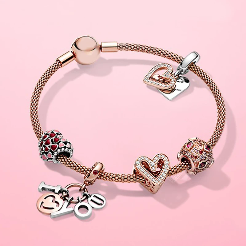 new 100% S925 Sterling Silver Love kiss I love you confession pandora bracelet elegant fashion high quality valentine's day gift
new 100% S925 Sterling Silver Love kiss I love you confession pandora bracelet elegant fashion high quality valentine's day gift