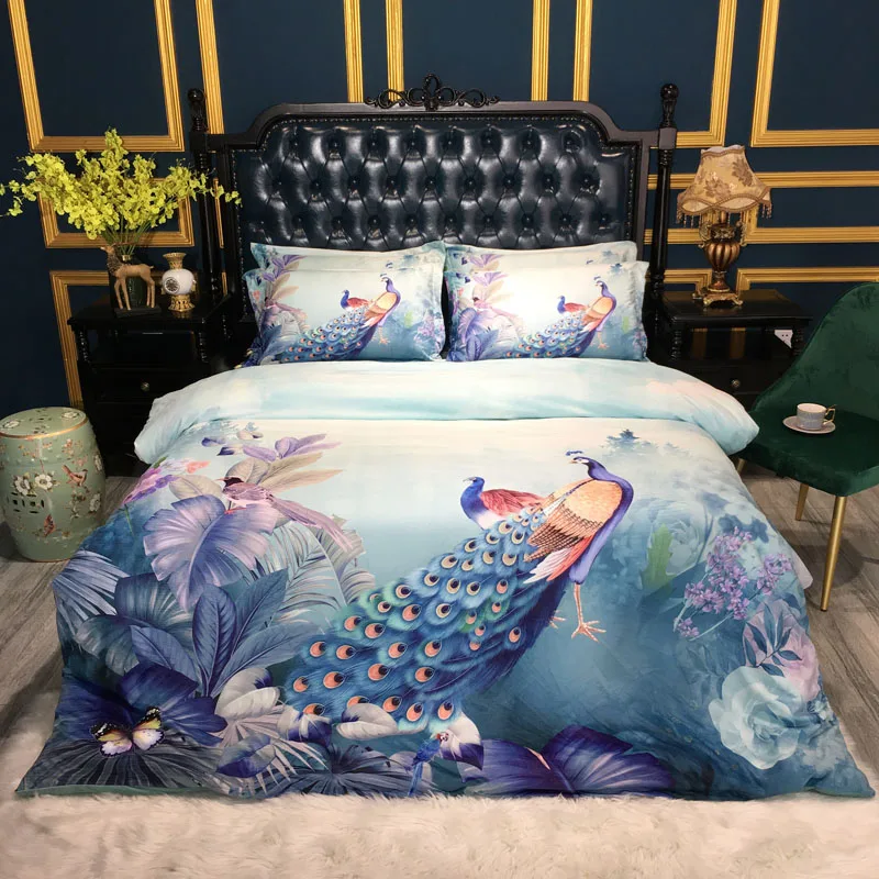 Luxury Chinese style 3D Peacock Flowers Printing Winter Fleece Fabric Bedding set Flannel Duvet cover Bed Sheet/Linen Pillowcase
Luxury Chinese style 3D Peacock Flowers Printing Winter Fleece Fabric Bedding set Flannel Duvet cover Bed Sheet/Linen Pillowcase
