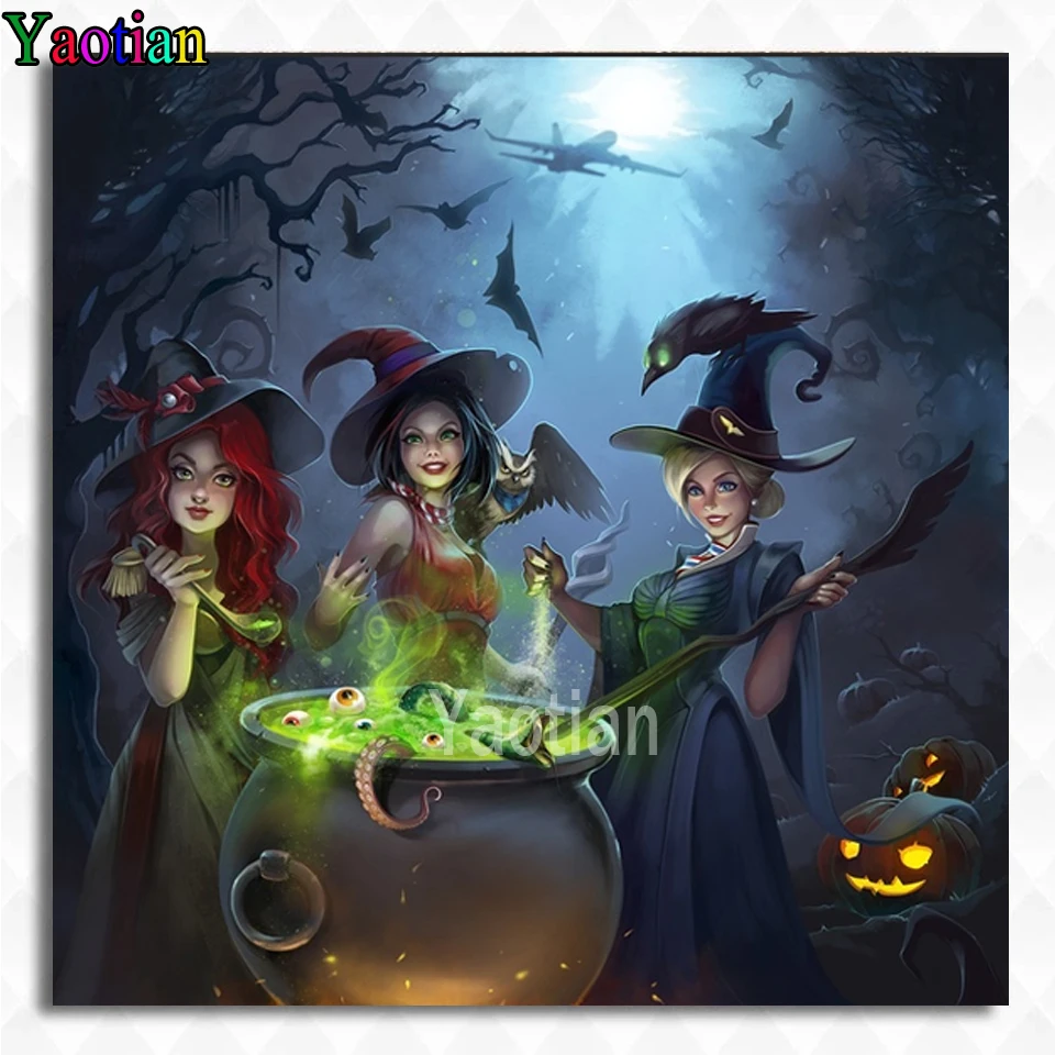 New Diamond Embroidery Halloween witch dark crow Diamond Painting Full Square Round Rhinestones Picture Diamond Mosaic Beadwork
New Diamond Embroidery Halloween witch dark crow Diamond Painting Full Square Round Rhinestones Picture Diamond Mosaic Beadwork