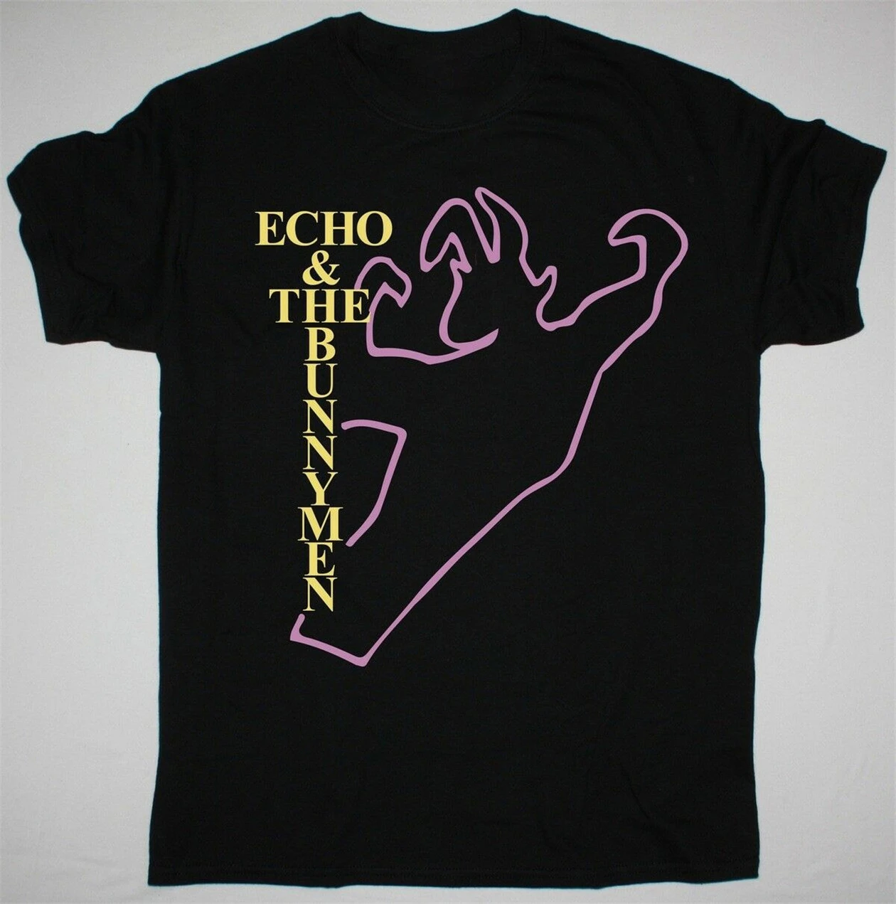 ECHO AND THE BUNNYMEN TOUR 88 Мужская черная футболка с надписью LOVE ROCKETS CURE Удобная