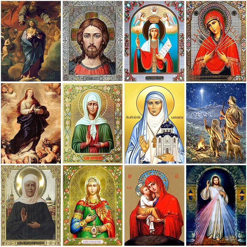 5D DIY Diamond Painting Cross Stitch Full Square Drill Religion Icon Diamond Embroidery Mosaic New Year Decoration Gift Wall Art 
5D DIY Diamond Painting Cross Stitch Full Square Drill Religion Icon Diamond Embroidery Mosaic New Year Decoration Gift Wall Art
