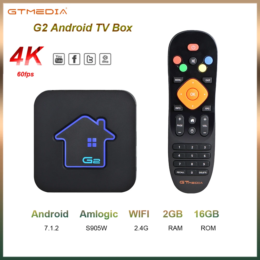 Четырехъядерный 4K Android TV BOX GTMEDIA G2 S905W 2G16G Smart Media Player 2,4G Wifi
Четырехъядерный 4K Android TV BOX GTMEDIA G2 S905W 2G16G Smart Media Player 2,4G Wifi