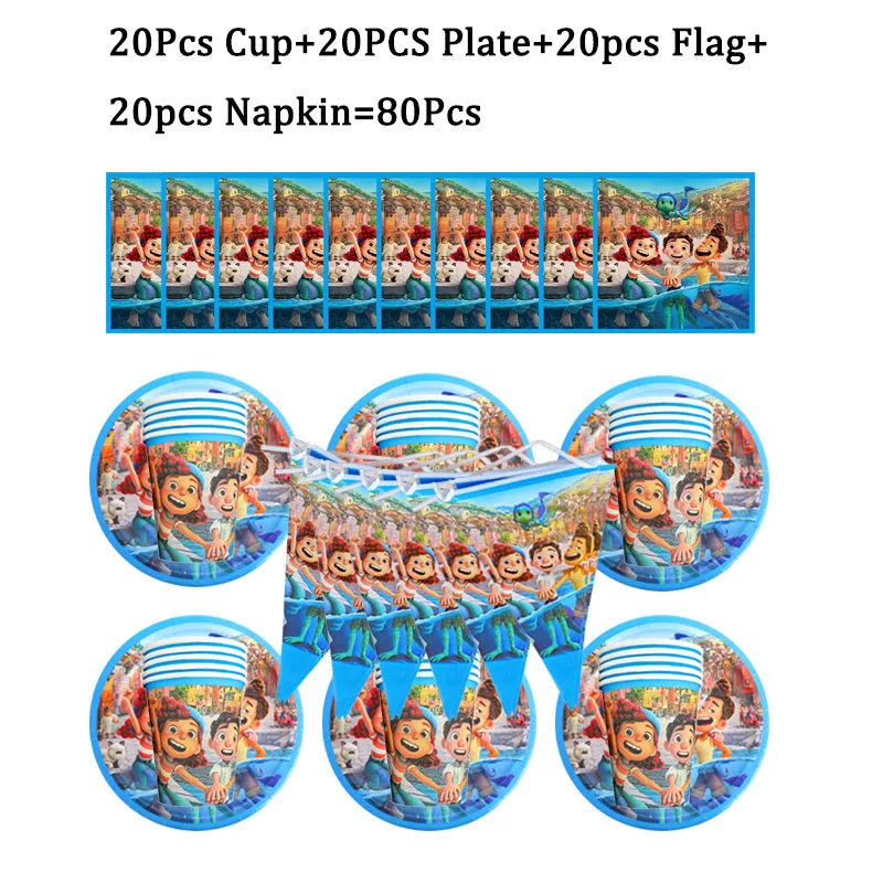 80Pcs/Lot Disney Luca Theme Children Birthday Party Cups Plates Flags Napkin Wedding Family Party Hanging Banner Decor Supply
80Pcs/Lot Disney Luca Theme Children Birthday Party Cups Plates Flags Napkin Wedding Family Party Hanging Banner Decor Supply