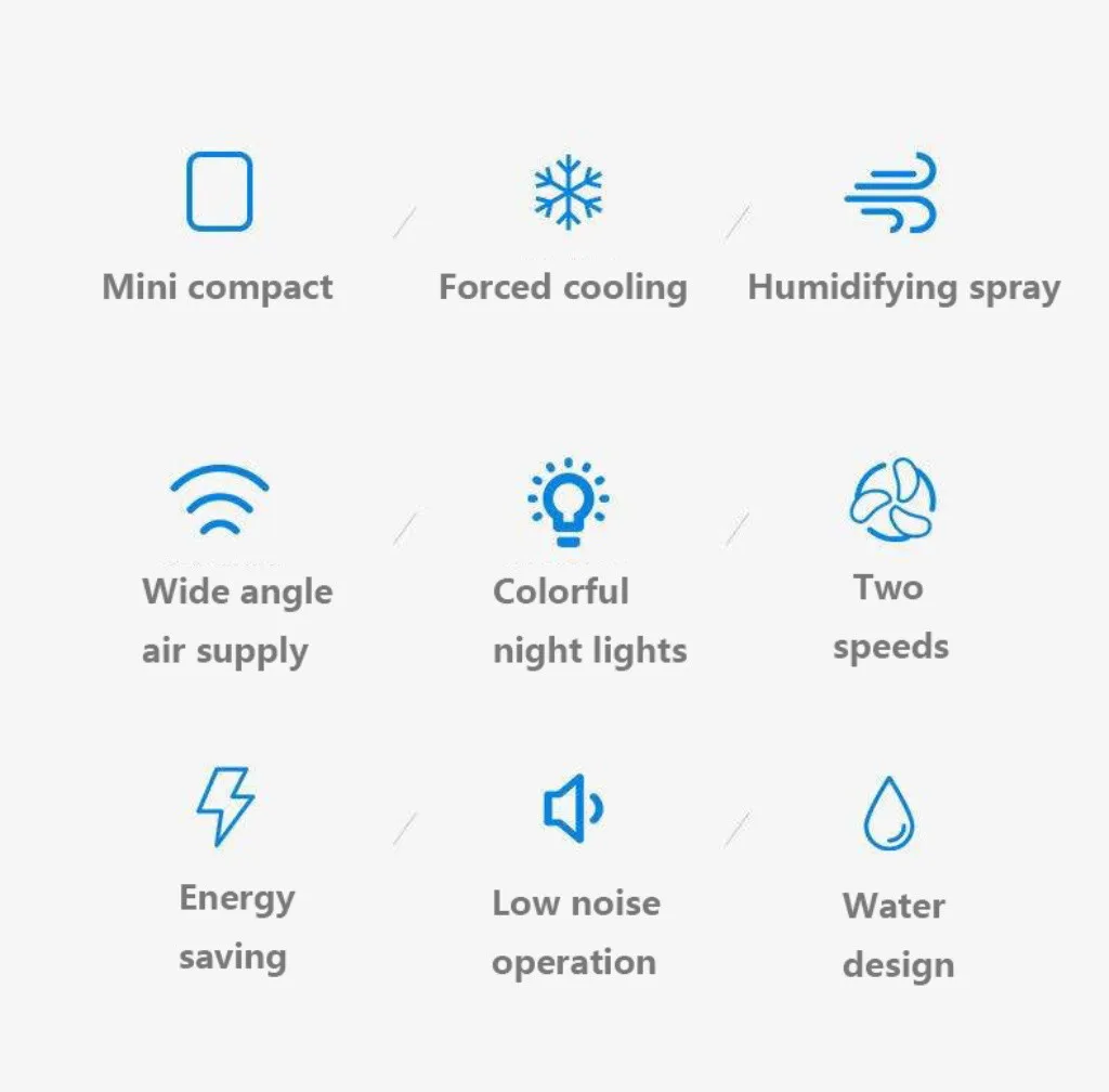 Strong Winds Summer Must USB Charging Air Conditioner Fan Mini Portable Refrigerator Air Cooler Nano Fan 
Strong Winds Summer Must USB Charging Air Conditioner Fan Mini Portable Refrigerator Air Cooler Nano Fan
