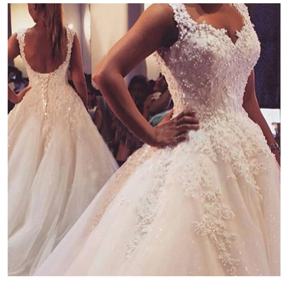 Wedding Dresses 2021 Ball Gown Spaghetti Straps White Ivory Tulle Pearls Bridal Dress Marriage Customer Made Vestido De Noiva
Wedding Dresses 2021 Ball Gown Spaghetti Straps White Ivory Tulle Pearls Bridal Dress Marriage Customer Made Vestido De Noiva
