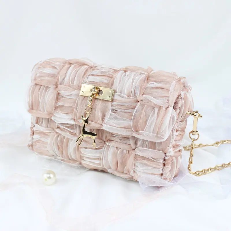 2021 New Hand-Woven Bag DIY Chain Crossbody Bag Ribbon Grid Needlework Homemade Diagonal Bag Wholesale
2021 New Hand-Woven Bag DIY Chain Crossbody Bag Ribbon Grid Needlework Homemade Diagonal Bag Wholesale