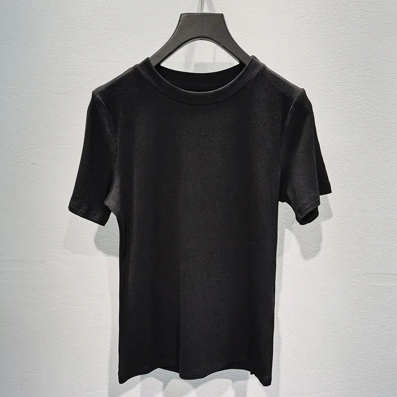 2021 New Summer High Quality Women T-shirt Round Neck Loose Fashion Ladies Tee Solid Color Casual Elegant Female Tops T807
2021 New Summer High Quality Women T-shirt Round Neck Loose Fashion Ladies Tee Solid Color Casual Elegant Female Tops T807