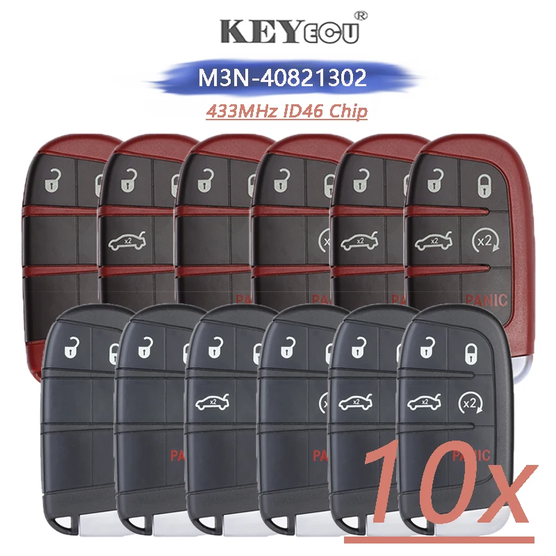 KEYECU 10 шт./компл. 433 МГц ID46 чип M3N-40821302 Замена дистанционный смарт ключ-брелок для Chrysler Dodge Зарядное устройство Путешествие вызов
KEYECU 10 шт./компл. 433 МГц ID46 чип M3N-40821302 Замена дистанционный смарт ключ-брелок для Chrysler Dodge Зарядное устройство Путешествие вызов
