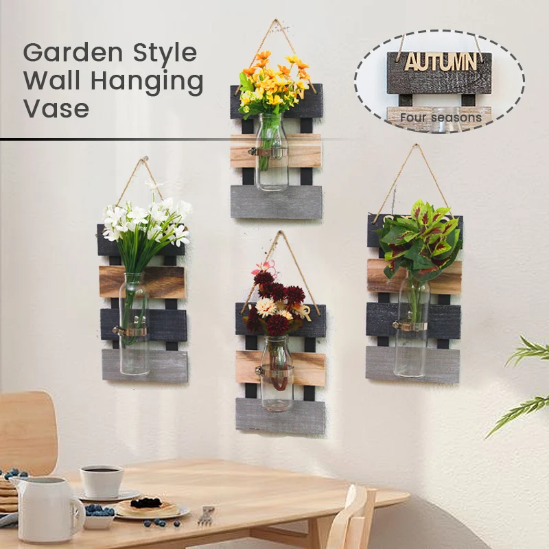 Nordic Creative Wall Hanging Glass Hydroponic Plants Vase with Wooden Base Flower Pot Scindapsus Container Art Home Wall Decor
Nordic Creative Wall Hanging Glass Hydroponic Plants Vase with Wooden Base Flower Pot Scindapsus Container Art Home Wall Decor