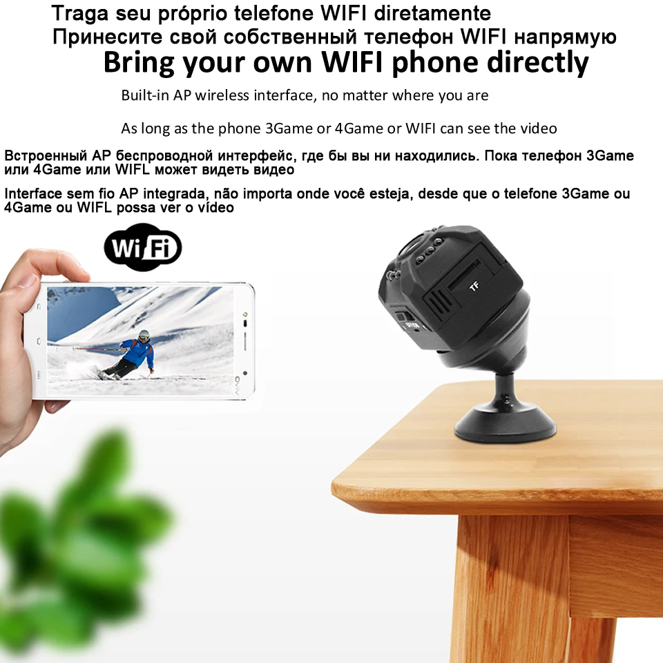 Wi-Fi HD микро домашнее Беспроводное видео CCTV Мини охранное видеонаблюдение с Wifi