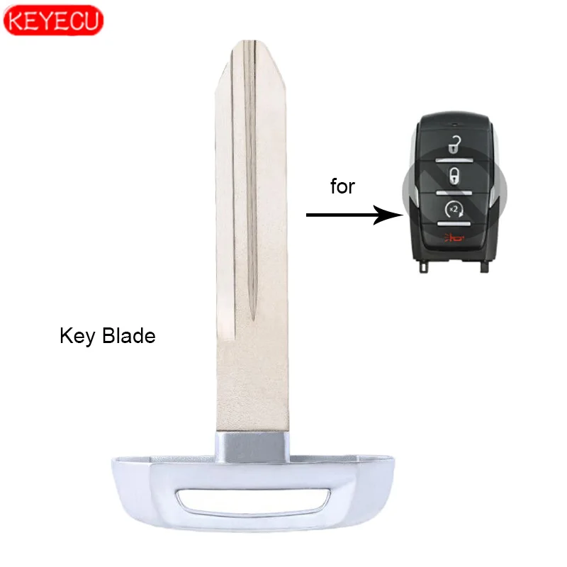 

KEYECU Remote Emergency Prox Smart Key Fob Uncut Insert Blade Replacement for Dodge Ram 1500 2019
