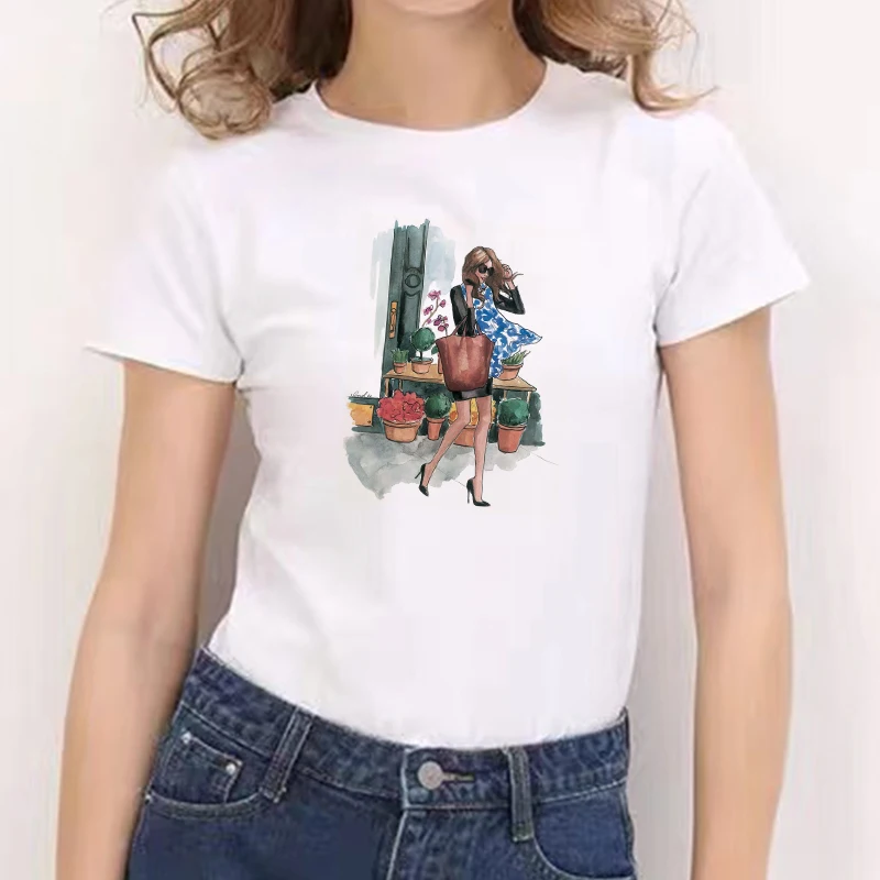 2021 Girls Print Lady White T-Shirt Women O-NECK T-shirt Fashion Top Tees ulzzang Graphic hip hop female t-shirt clothes
2021 Girls Print Lady White T-Shirt Women O-NECK T-shirt Fashion Top Tees ulzzang Graphic hip hop female t-shirt clothes