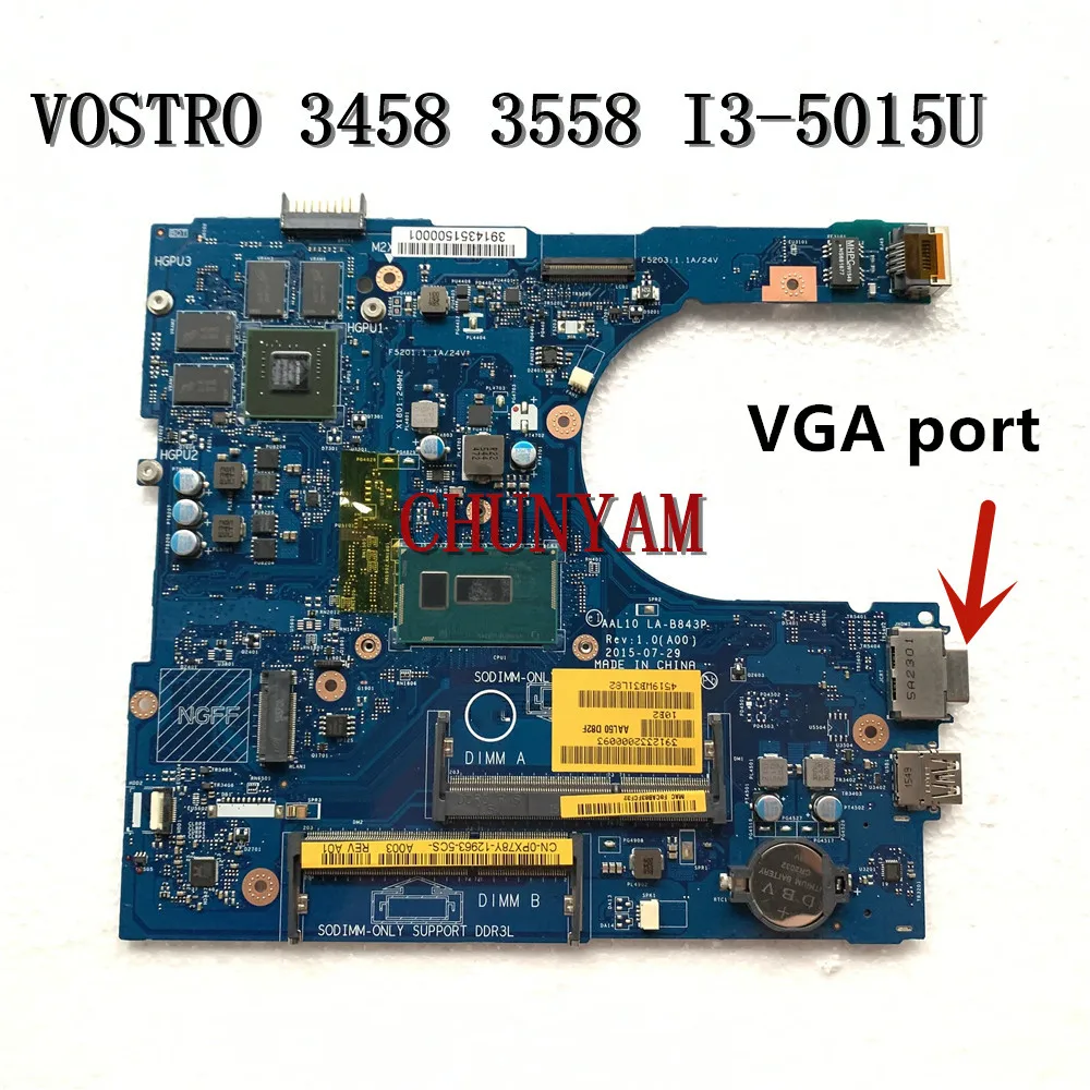 Оригинальная материнская плата для ноутбука Dell VOSTRO 3458 3558 диагональю 10 USB порт VGA