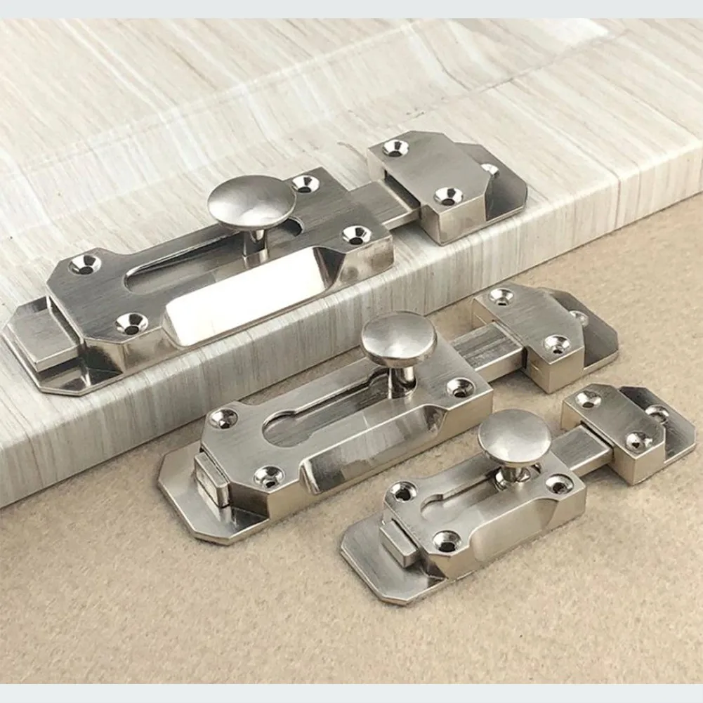 3/4/5inch Brushed Nickel Door Lock Slide Bolt Latch European Style Simplicity Zinc Alloy Solid Bolt For Bathrooms Toilets Bolts
3/4/5inch Brushed Nickel Door Lock Slide Bolt Latch European Style Simplicity Zinc Alloy Solid Bolt For Bathrooms Toilets Bolts
