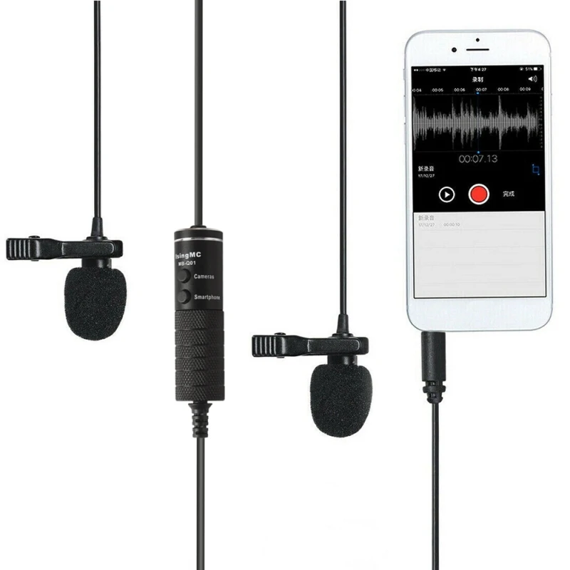 2Pcs Lavalier Microphone Rechargeable Omnidirectional Condenser Clip-on Mic with LED Indicator for Recording Vlog
2Pcs Lavalier Microphone Rechargeable Omnidirectional Condenser Clip-on Mic with LED Indicator for Recording Vlog