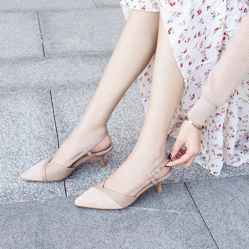 2020 New High Heel Sandals Women Stiletto Heels Pointed Toe Front Bag Back Empty Ladies Sandals
2020 New High Heel Sandals Women Stiletto Heels Pointed Toe Front Bag Back Empty Ladies Sandals