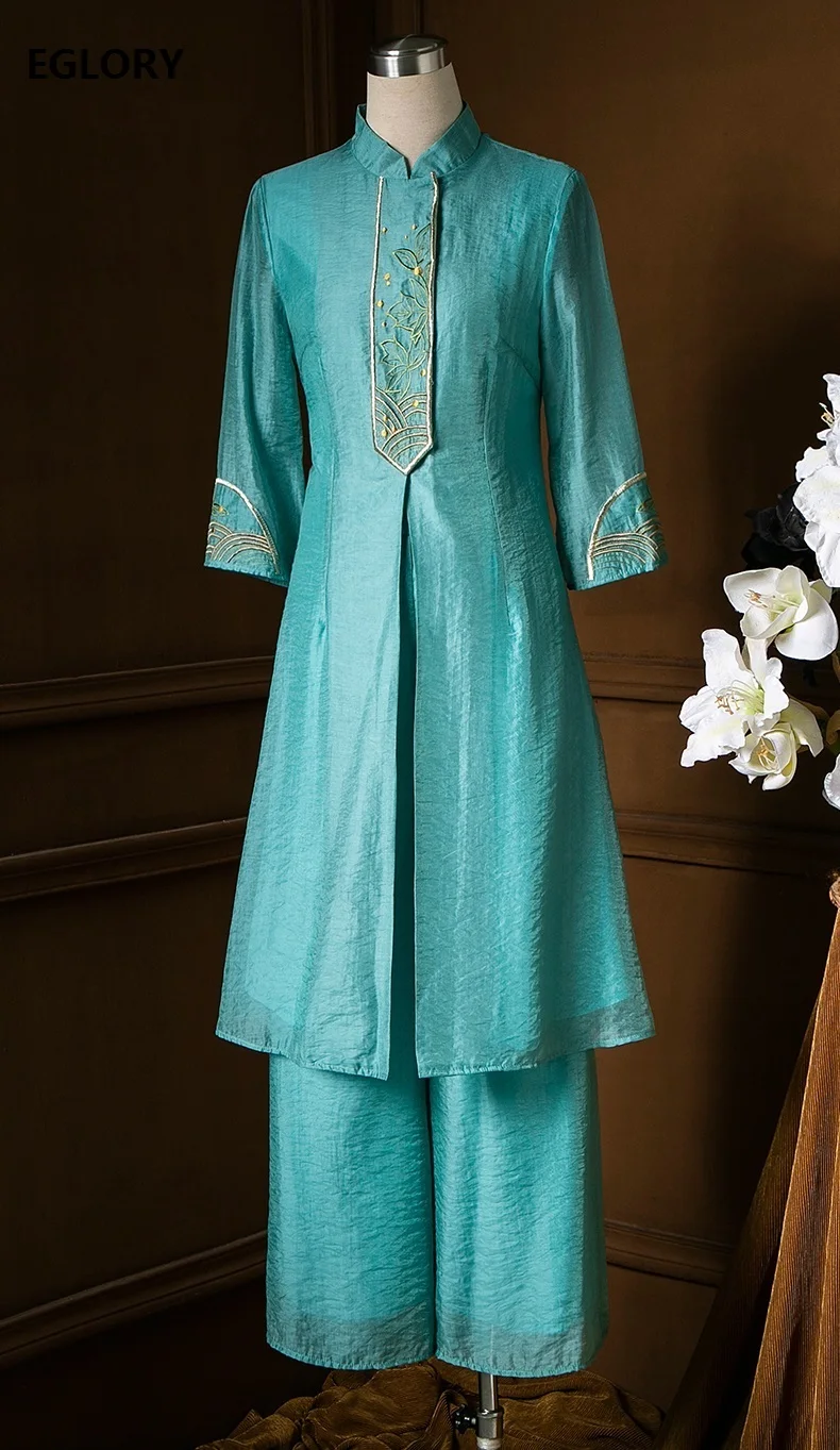 Комплекты дизайнерской одежды высшего качества для женщин, осень 2020, Роскошные Длинные Топы с вышивкой, пальто + широкие штаны, комплекты и к...
Комплекты дизайнерской одежды высшего качества для женщин, осень 2020, Роскошные Длинные Топы с вышивкой, пальто + широкие штаны, комплекты и к...