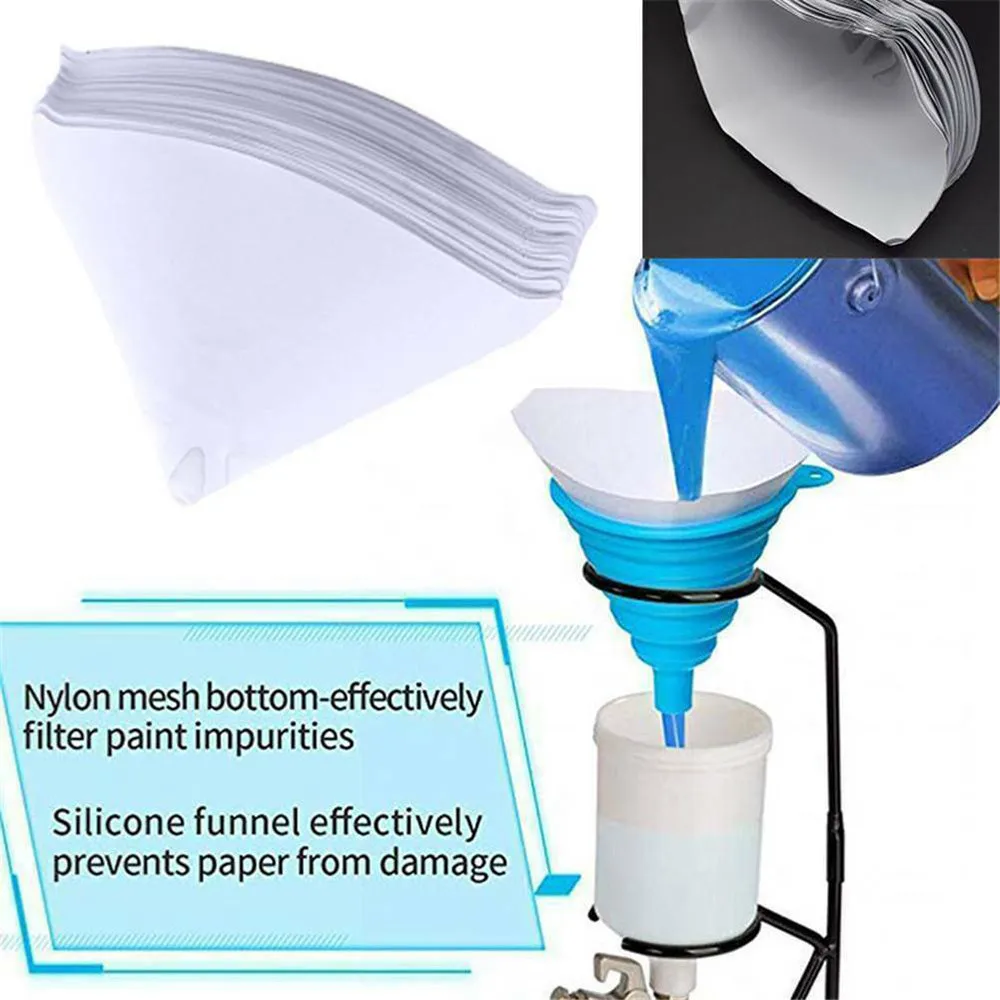 50Pcs Disposable Filters Paper Paint Strainers Mesh Filter Cone Paper Environmental Protection Paint Conical Strainers
50Pcs Disposable Filters Paper Paint Strainers Mesh Filter Cone Paper Environmental Protection Paint Conical Strainers