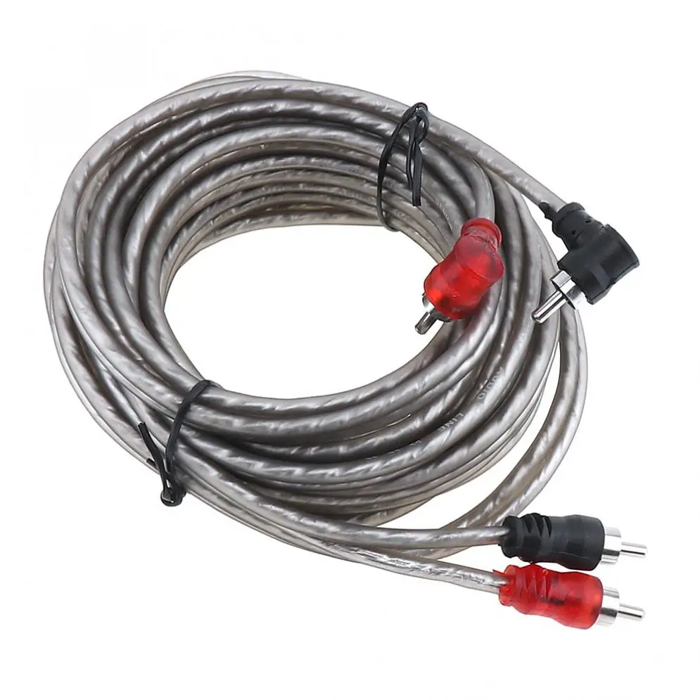Универсальный 5 м 40 ядро Чистая медь 2RCA к автомобильный аудио усилитель мощности